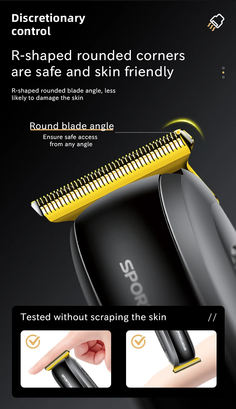 Professional Electric Hair for & Trimmer Stainless Steel Blades IPx4 Waterproof LCD Display High Power for Home Salon Use