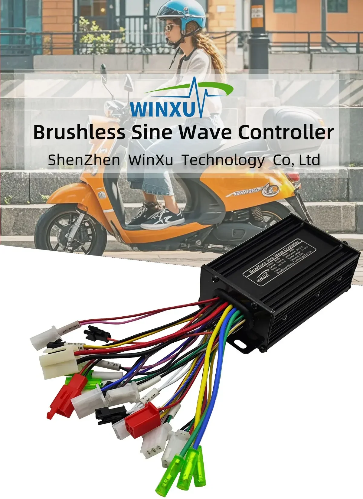 36V 48V 350W Brushless Motor Controller for Electric Scooters