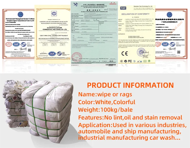 Indetexx T Shirt Rags - High-Grade Industrial Cleaning Cotton Rags