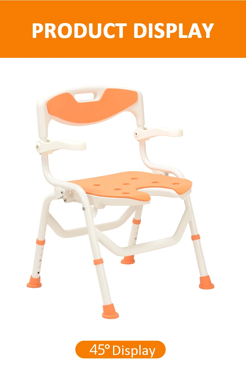 Wholesale 2022 Shower Stool Height adjustable Lightweight Aluminum Elderly Disabled Bath Seat Shower Chair supplier