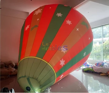 Big Colorful Commercial Inflatable Hot air Balloon Christmas Ornament Prop for Festival Promotional Mall Advertising Decor