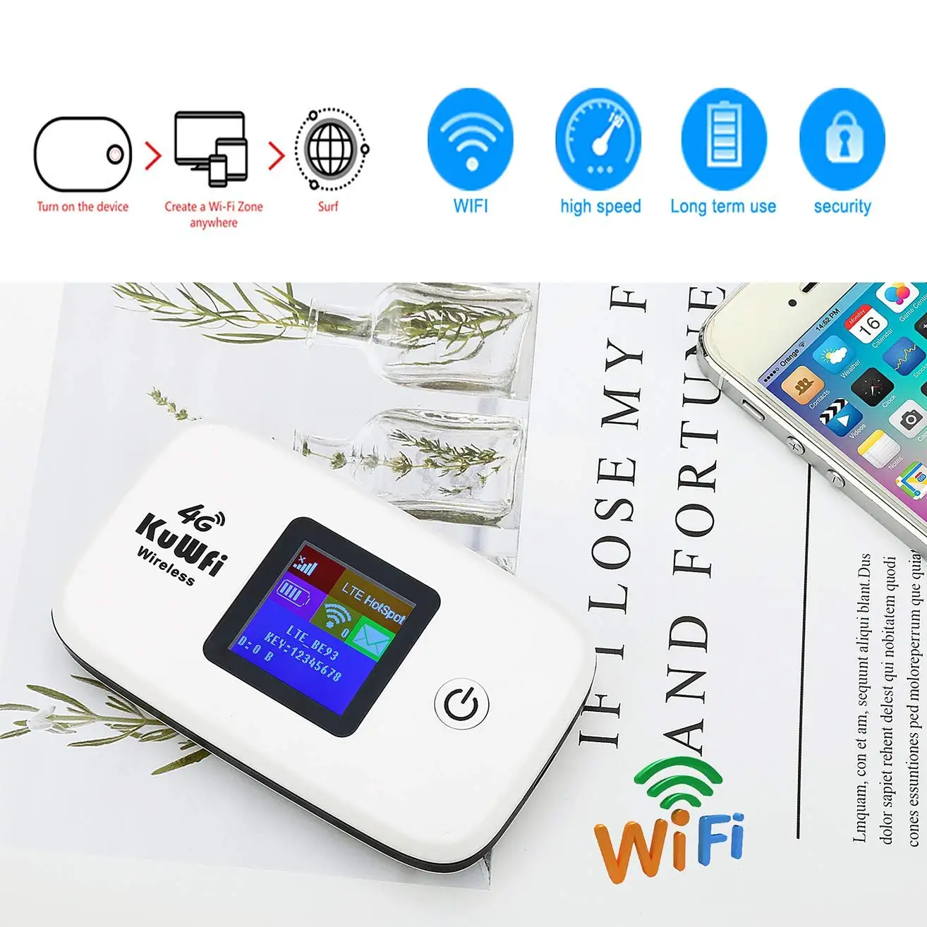 ROUTER HOTSPOT MOBILE 4G LTE wireless 2,4G router WiFi con slot scheda SIM EUR 64,10 - IT