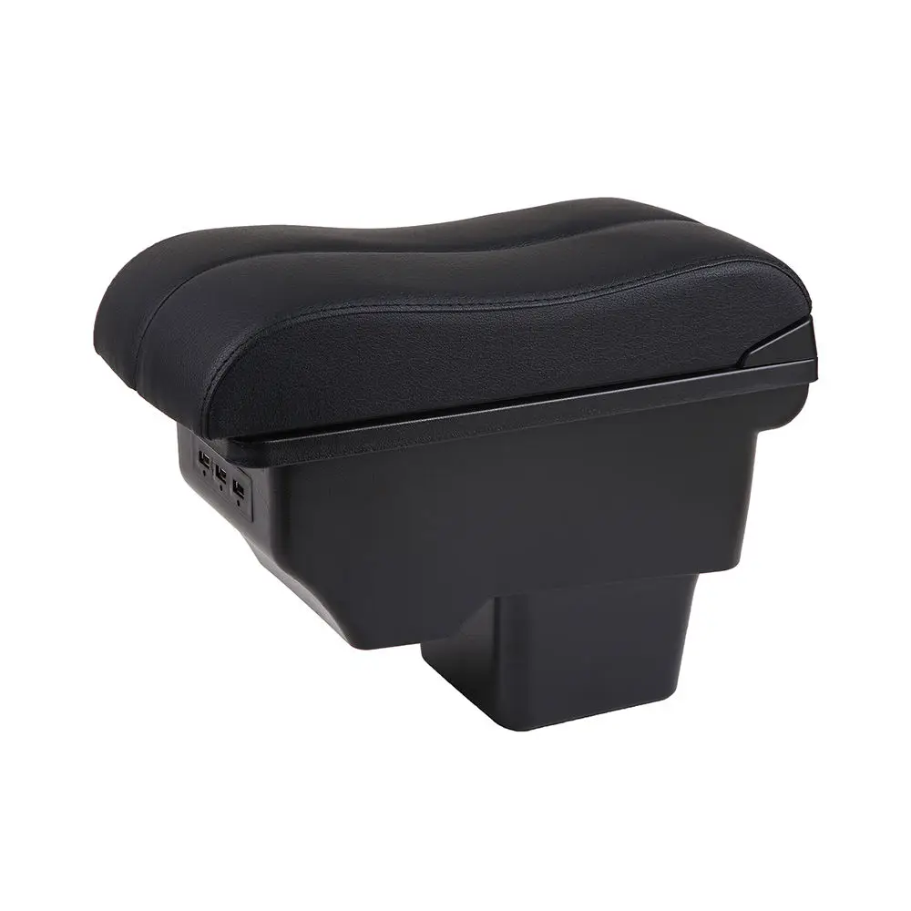 product usb with cup holder one piece double sided sliding curved surface car armrest box retrofit parts storage box interior parts car-4