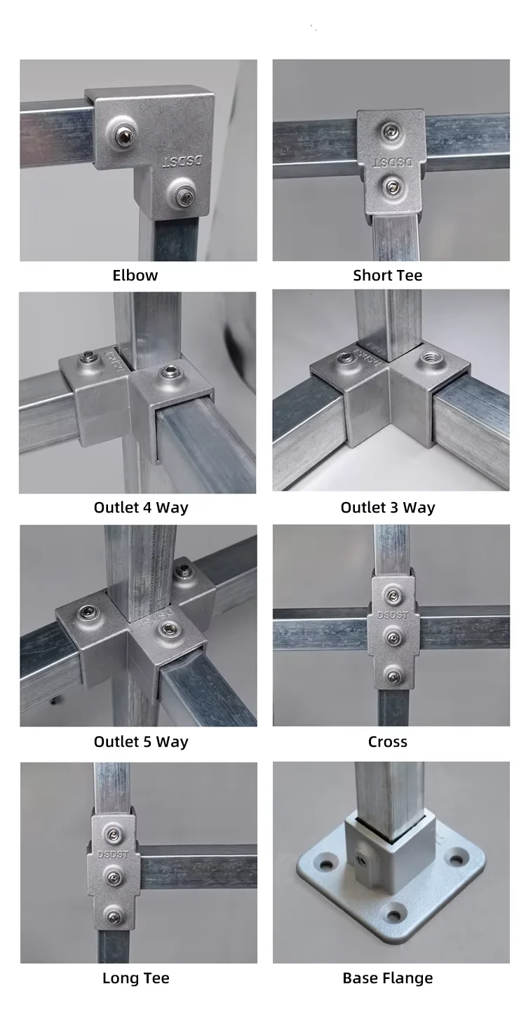 Structure Fitting Structural Clamp Fittings Cross Pipe Fitting Clamps for Square Tube ...
