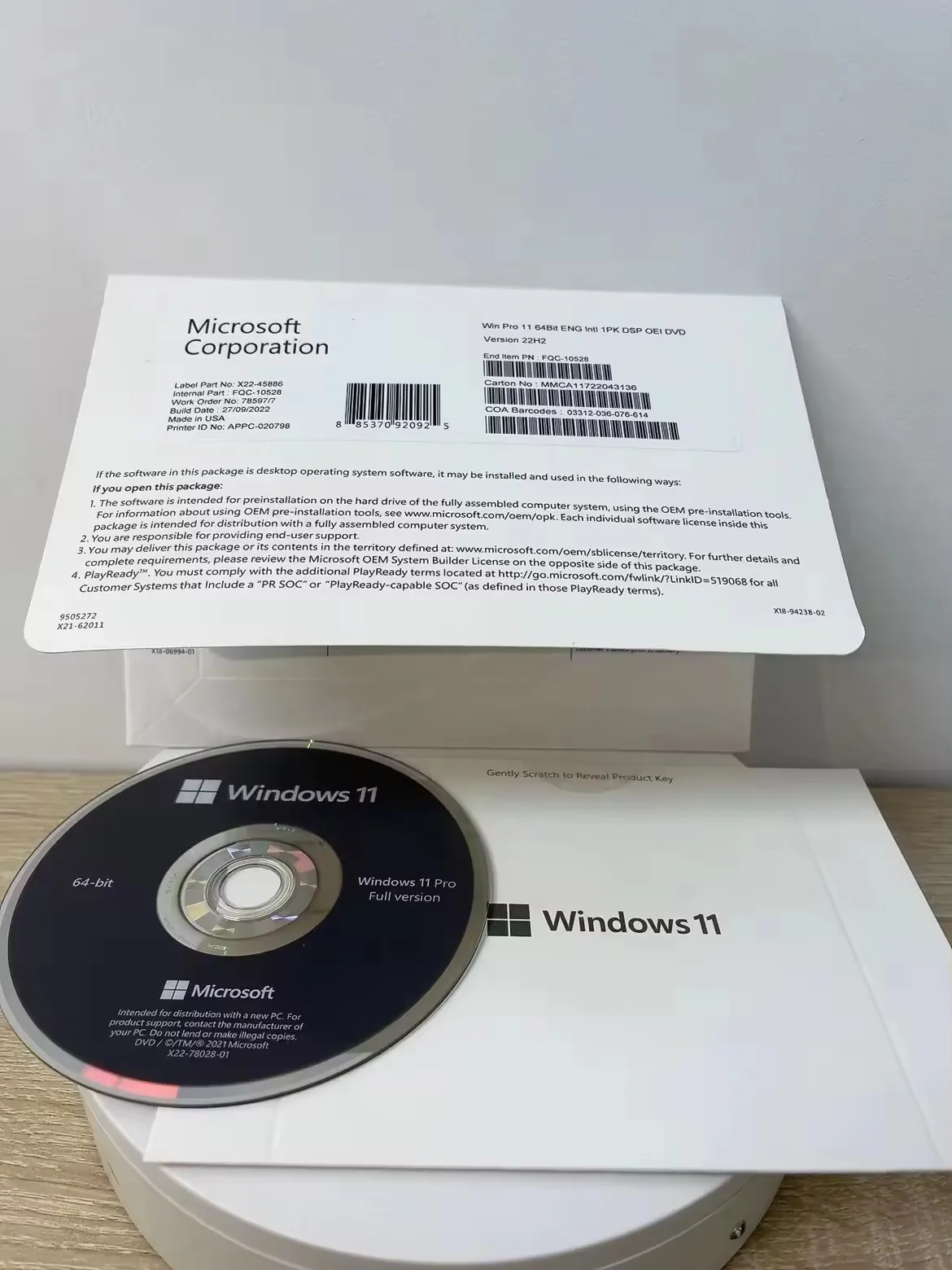 Win 11 Pro Key Dvd Free Shipping Win Store Lifetime Guaranteed (1 Pack ...
