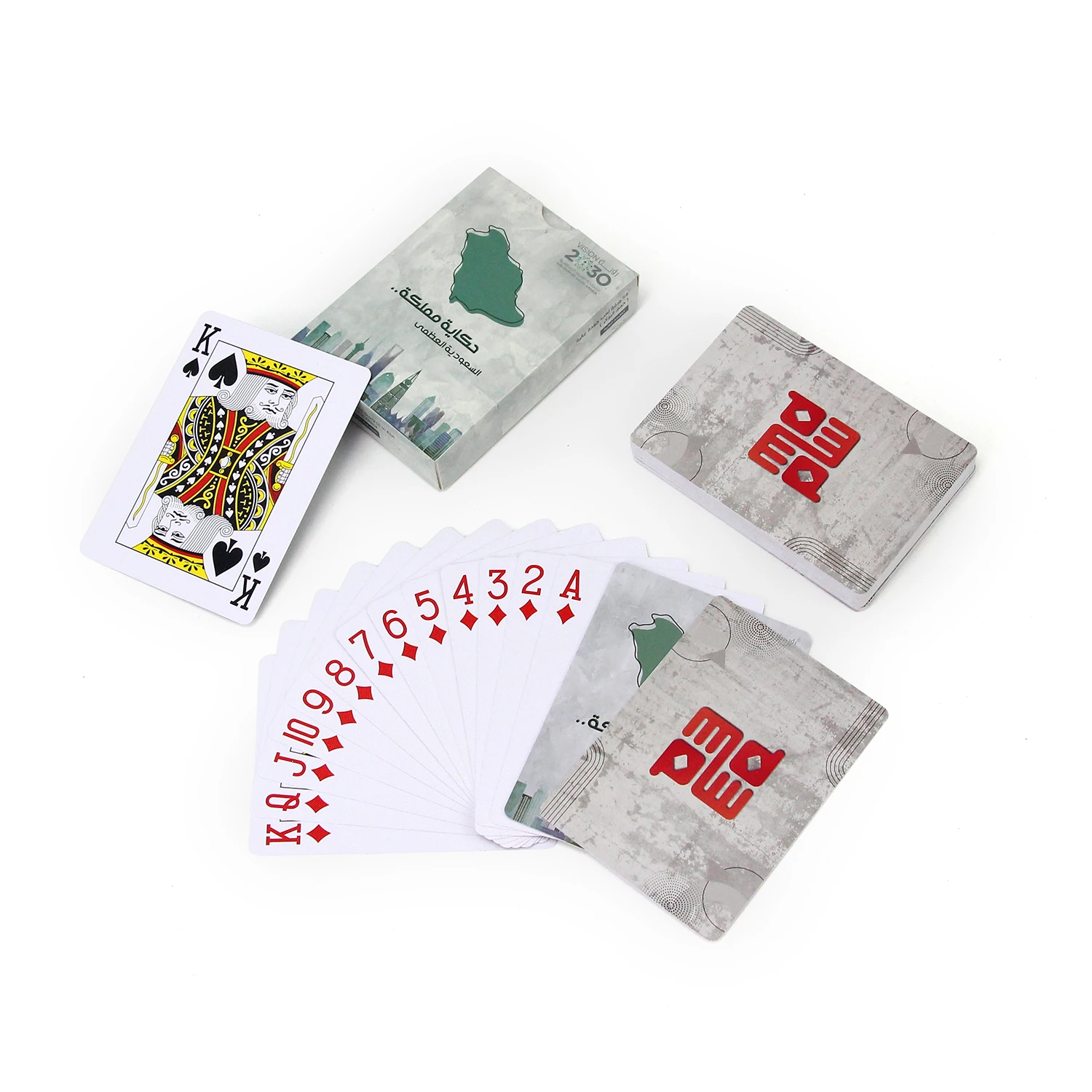 Custom Logo Paper Playing Cards 280Gsm 300Gsm Blue Core Paper Playing Card for Advertising