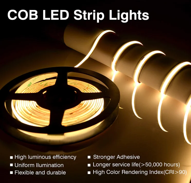 Светодиодная лента высокой плотности 3000K 4000K 6000K DC 12V 24V 320 Leds 8mm 10W 12W Гибкая светодиодная