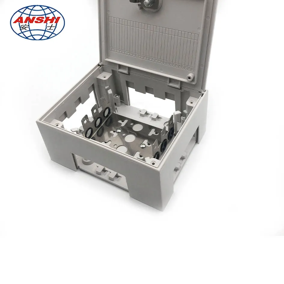 ANSHI ISO9001 Indoor Coin Key Lock Krone Box 10/20/30 Pairs Plastic Telephone Distribution Box Telecom Parts