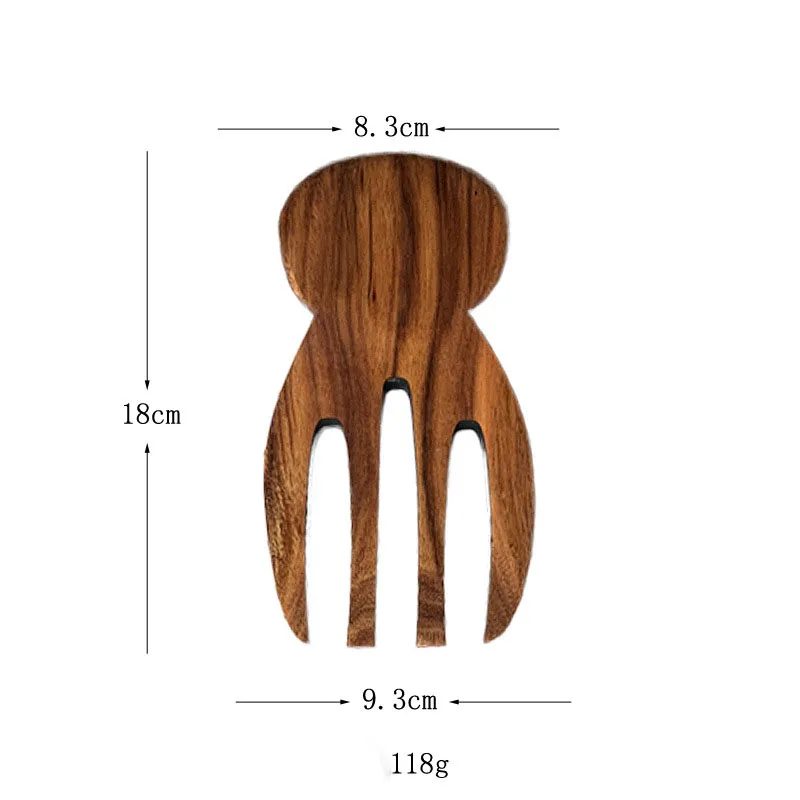 Кухонный помощник для салата из дерева акации деревянные серверные