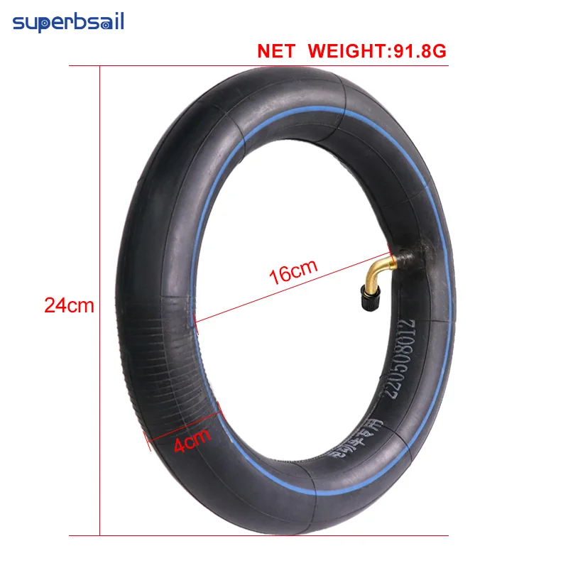 Superbsail EU Warehouse Inner Tube 10x2.5 Tube Innertube Bent Valve 45 90 Degree For Baby Stroller Pram Scooter 80/65-6 10 Inch details