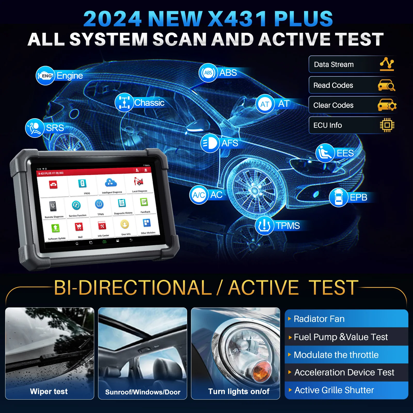 LAUNCH X431 IMMO PLUS Car Key Programming Tool Code Reader Automotive Diagnostic Scanner With 39 Resets 2 Years Free