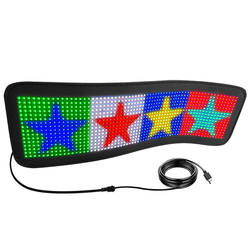 Programmable LED Sign Online Shop P4 Flexible Indoor RGB Panel Soft Led Display Screen Car Store Electronic Advertising Board