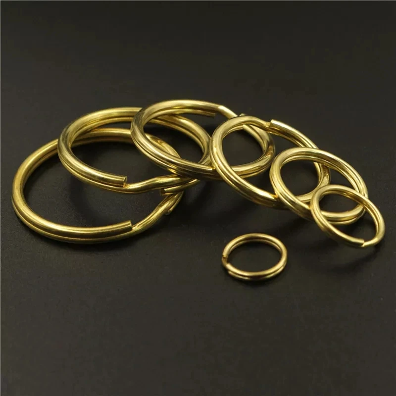 20 x Brass Split Rings Double Loop Key Ring10-38mm Craft Clasp Connect hardware 
