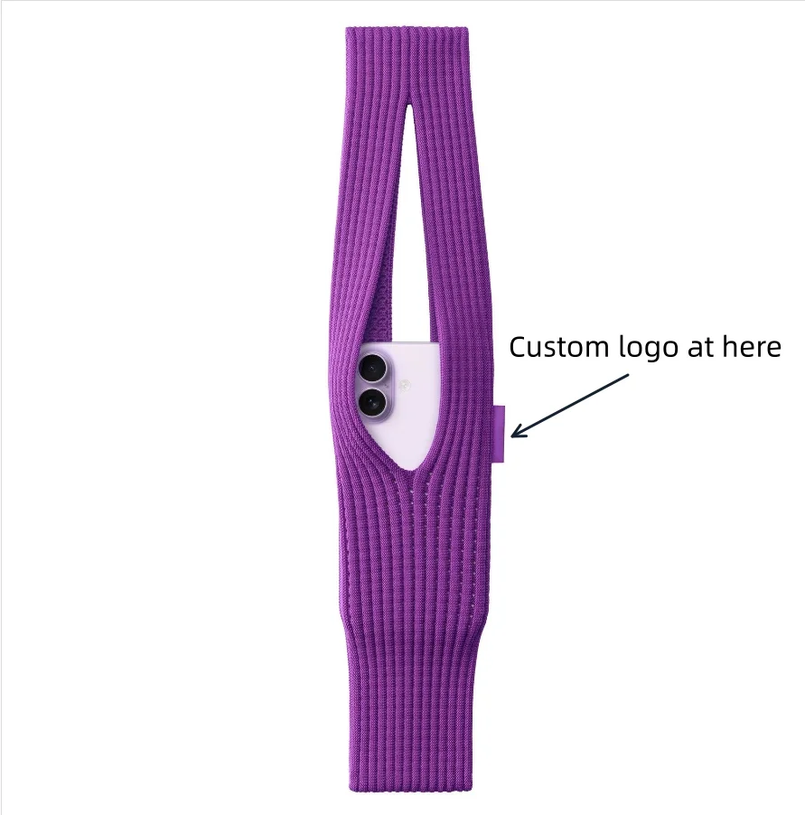 product factory wholesale mobile phone pouch knit crossbody tote bag polyester customization material length for iphone luadtec-3