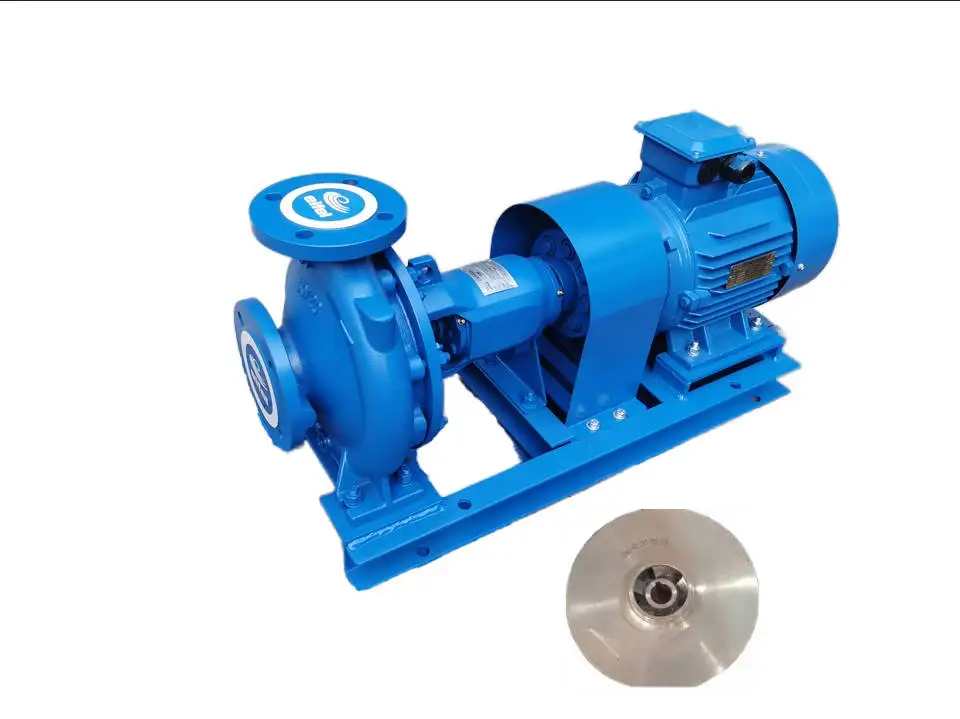 EKD Series Single-Stage End Suction Centrifugal Pump DIN24255 Standard Brass Impeller With Coupling and Base Plate