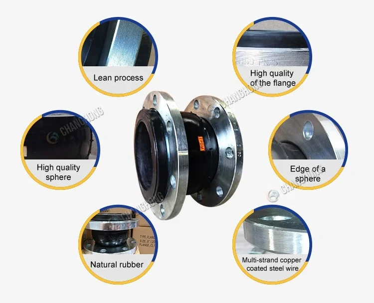 Forged Zinc Plated 4in Mounting Hole Rubber Flexible Joint Anti-Vibration Pipe Fittings Flange for Power Plant Forged Zinc Plated 4in Mounting Hole Rubber Flexible Joint Anti-Vibration Pipe Fittings Flange for Power Plant