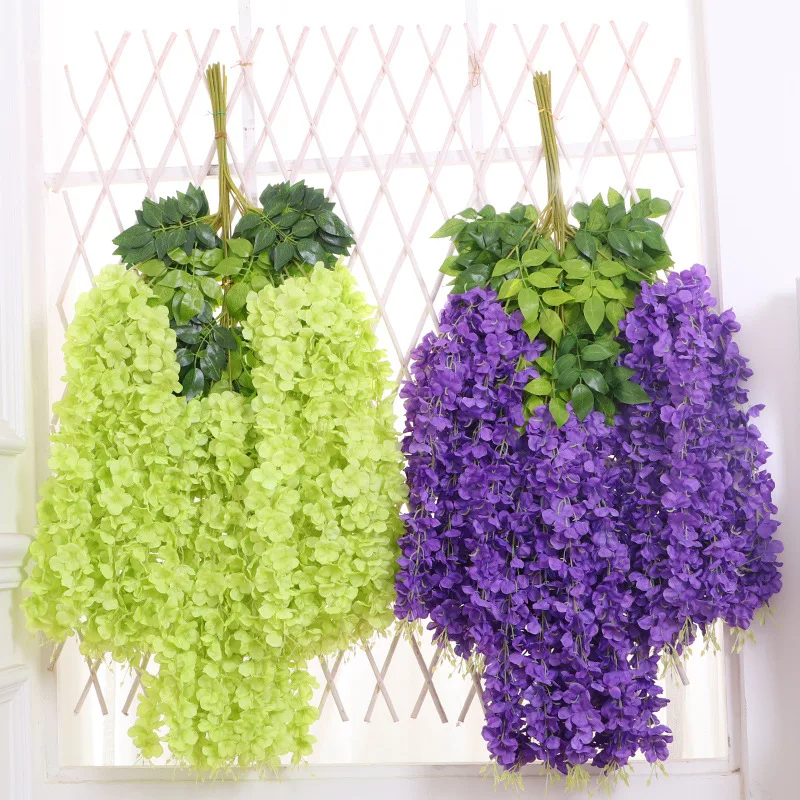 O-x0199 Wholesale Wisteria Hanging Flowers Silk Wisteria Flower ...