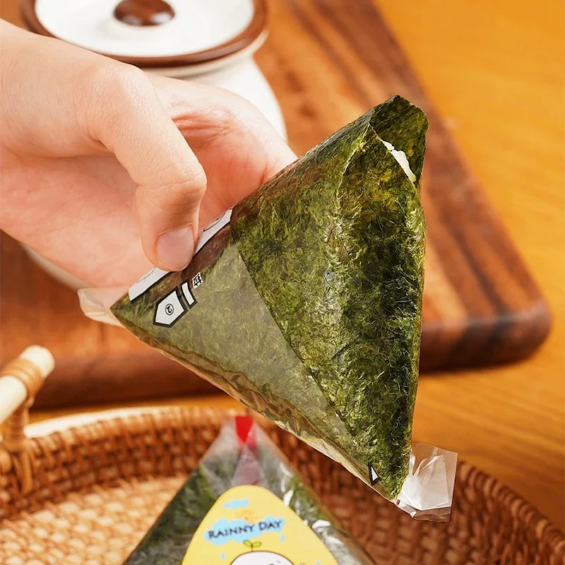 The Traditional Japanese Cuisine Halal Seaweed Triangle Sushi Onigiri ...