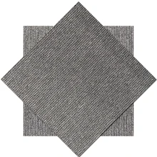 Modern Reversible Home Floor Carpet Tile Squared Design in Solid Color Cushioned Polypropylene Material Stain Resistant