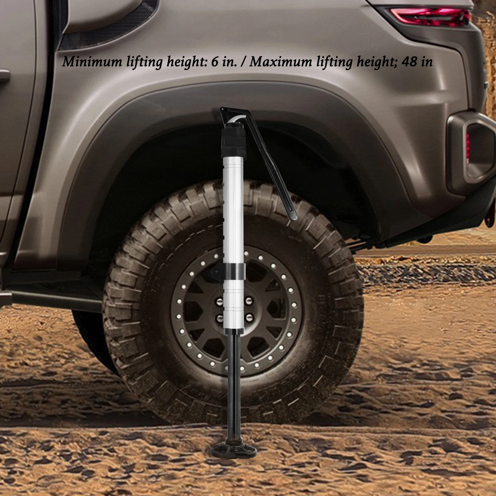 Aluminum Hydraulic Recovery Long Ram Jack 2 Ton Load Capacity Lift