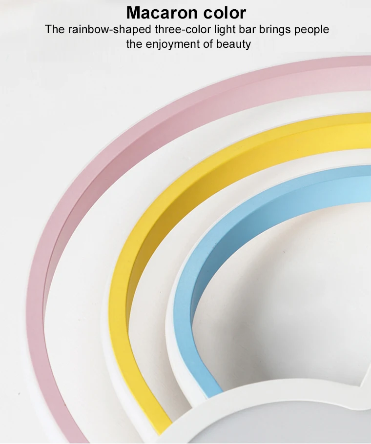 Nordic minimalist modern wrought iron kid bedroom study ceiling lamp with remote control