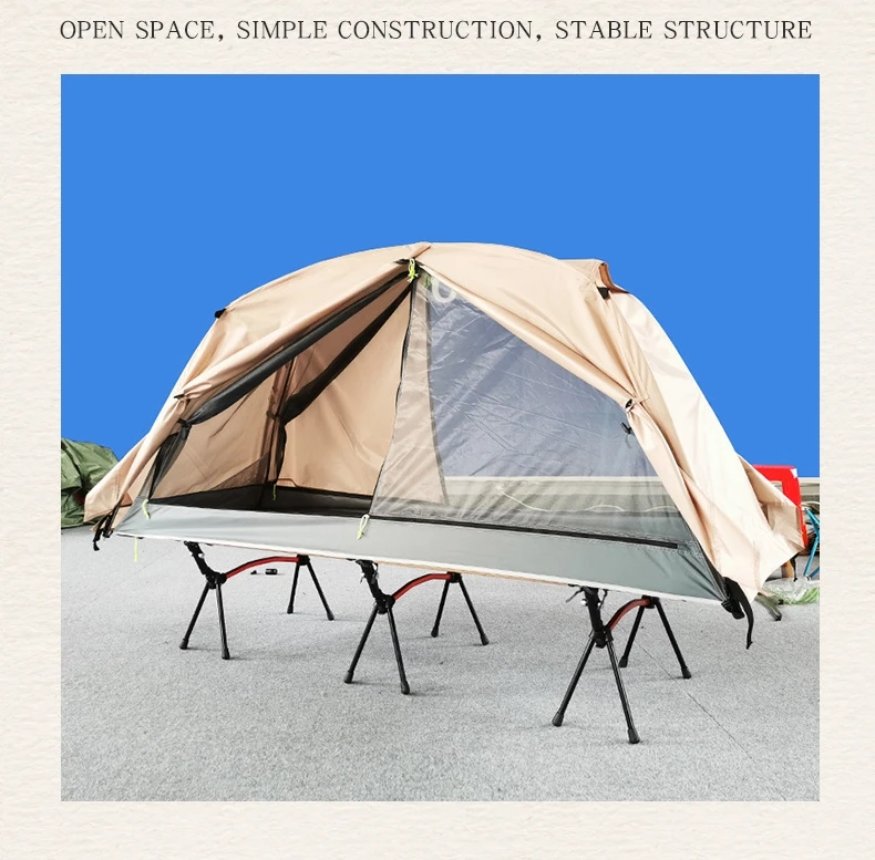 Outdoor Lightweight Marching Single Camping Cot Tent Easy To Build