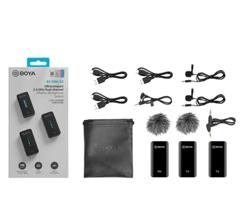 BOYA 2.4g BY-XM6-S2 Teaching Microphone Camera & Microphone & Smartphone Mic for Live-streaming Interview Vlogs detail image