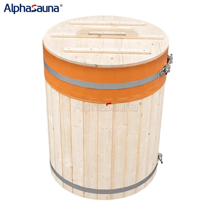 New Design Wooden Outdoor Ice Bucket Bath Wood Cold Plunge Tub Swimming