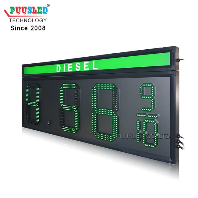 防水ガソリン燃料看板ledガス価格変更価格サインパイロン価格led