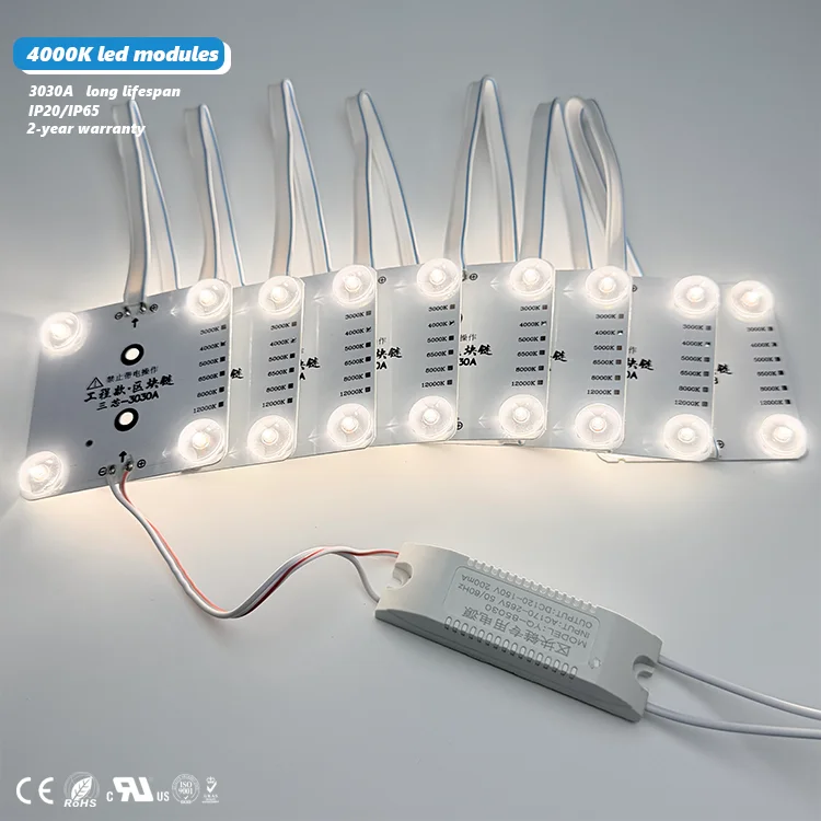 OEM/ODM Power Saving 220V 4-LED 3000K-12000K 4W/piece 4000K Neutral 3030A Modules Led Blockchain for Light Boxes