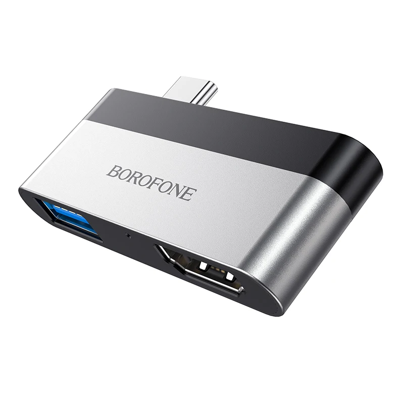 BOROFONE DH2 2-in-1 Universal high-quality converter adapter Type-C to HD-MI+USB3.0 adapter