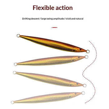 Sea Fishing Shore Casting Jigging Lure Iron Plate Long Strip Full-Depth Jig 150g 180g Lead Fish Bare Plate – Metal Jig – view 5