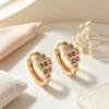 Pendientes chapados en oro de 18 quilates 3
