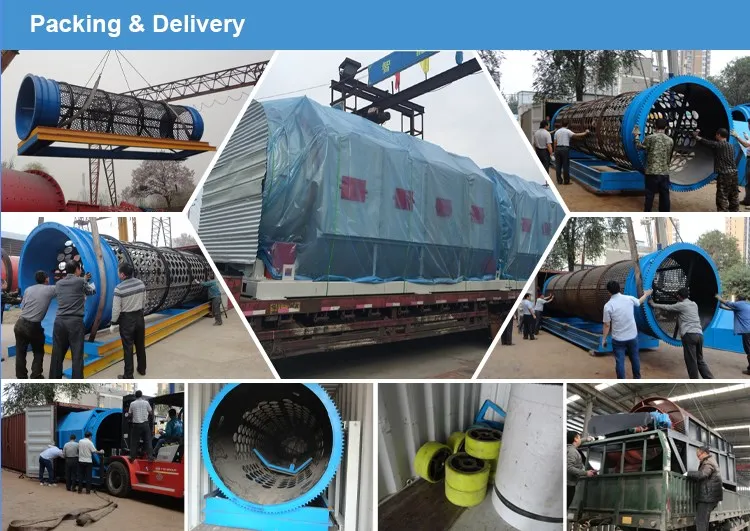 Movable munlcpal solid waste plant 1 to 300 mm with washing facility and generator set