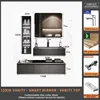 110Rock Slab Ceramic Basin+Smart Mirror Cabinet