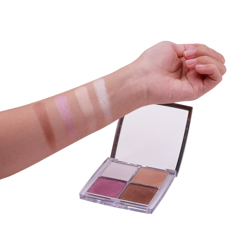 New Professional Cosmetic Eyeshadow Blusher Palette Private Label Vegan Shimmer Powder Blush Highlighter Palette factory