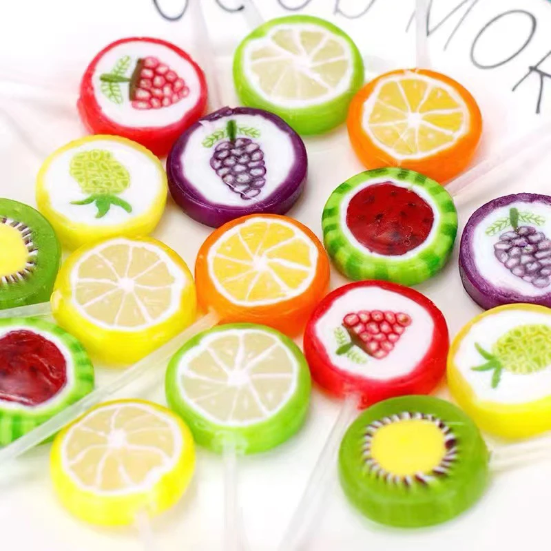 Snack Foods Different Kinds Assorted Fruit Flavour Lollipop Candy Factory Wholesale