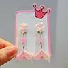 Lolita pink-and-white fishtail ear clips