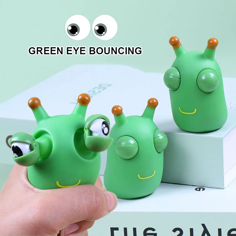 Cartoon Pinch-squeeze Googly Eye Worm New Children's Explosive ...