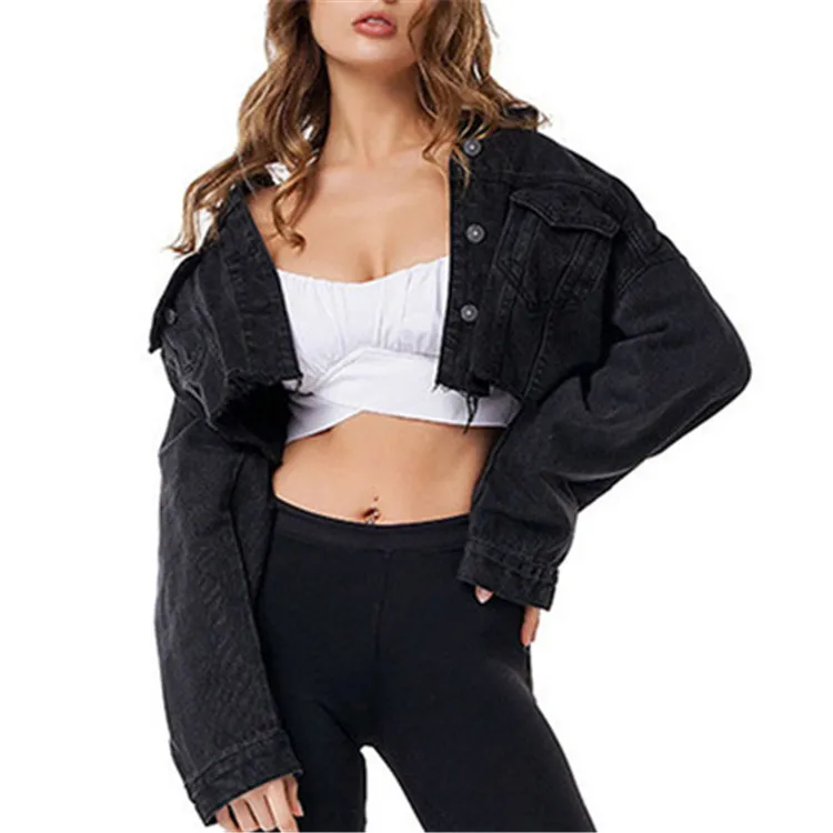 cropped womens jean jacket