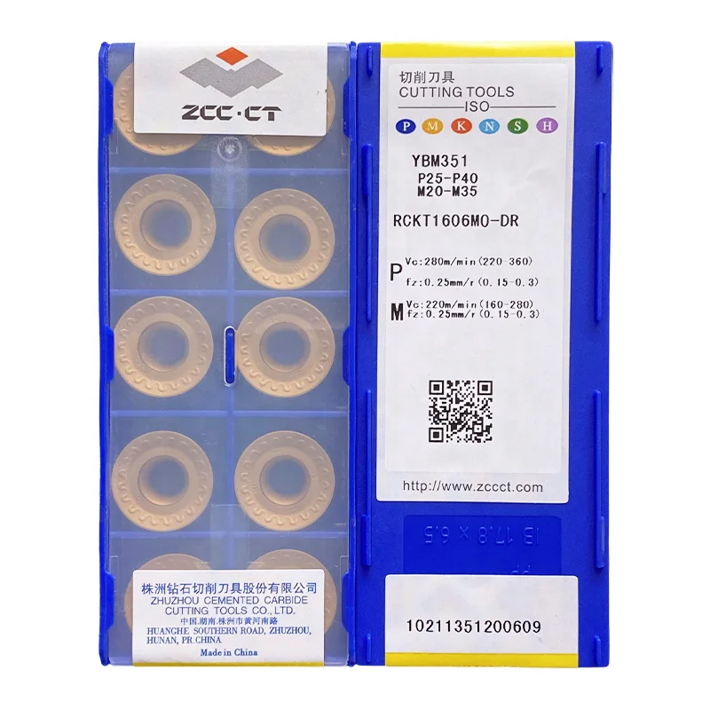 ZCC RCKT YBM351 RCKT1606MO-DR Carbide Inserts for CNC Turning
