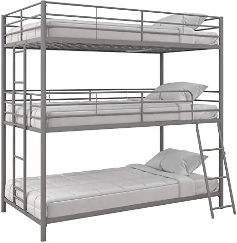 Triper Decker Beds Strong Three Layer Triple Metal Bunk Bed Bunk Beds for Triplets