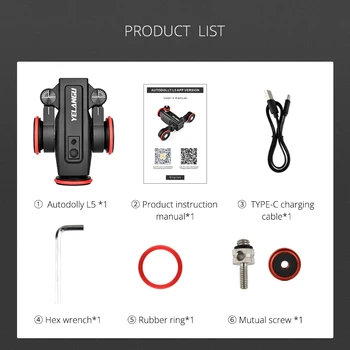 Yelangu Camera Slider Remote Control With 3-wheel Dolly  L5i detail image