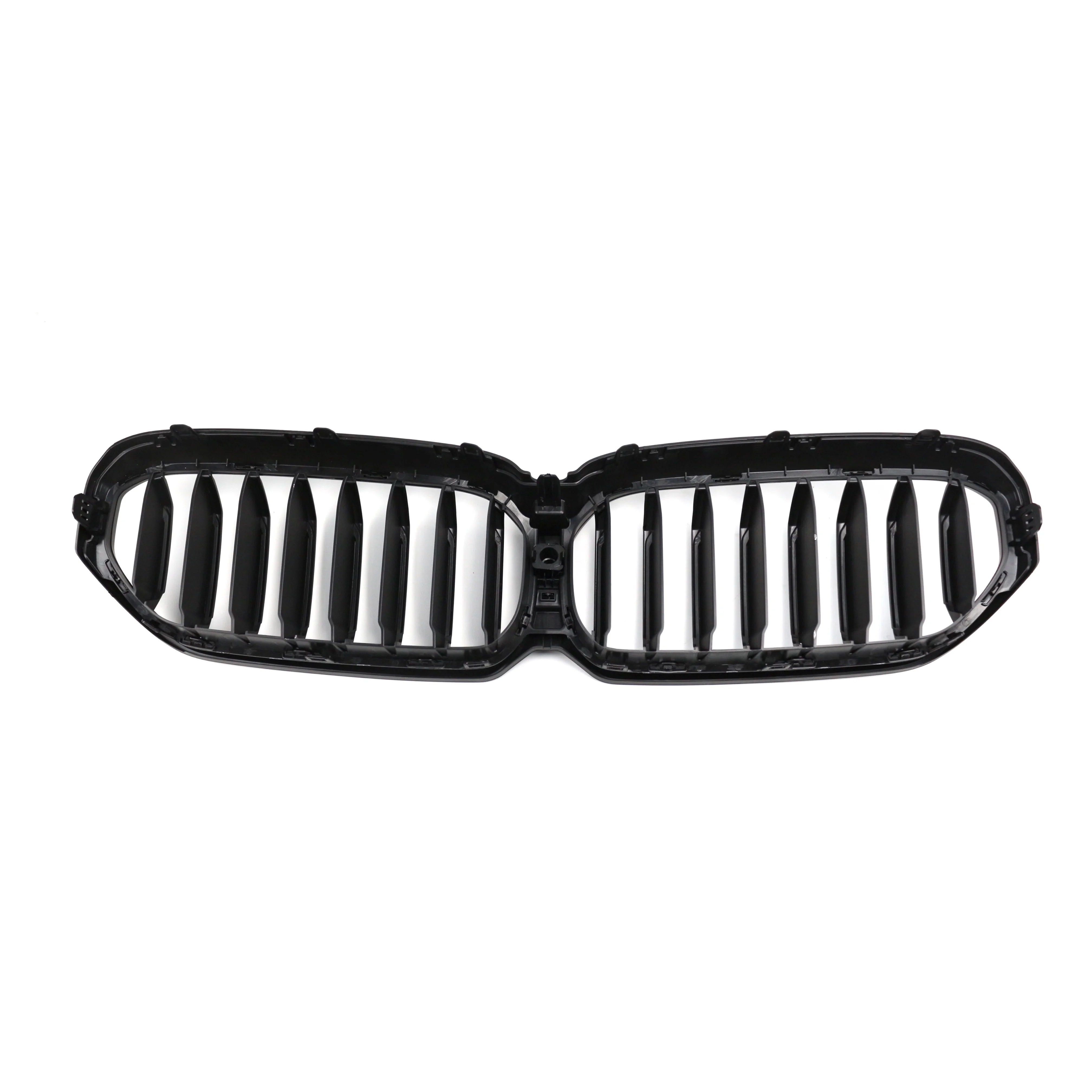 product tiypeor car front kidney grille black front bumper grill carbon fiber single slat car grills for bmw 5 series g30 2020-7