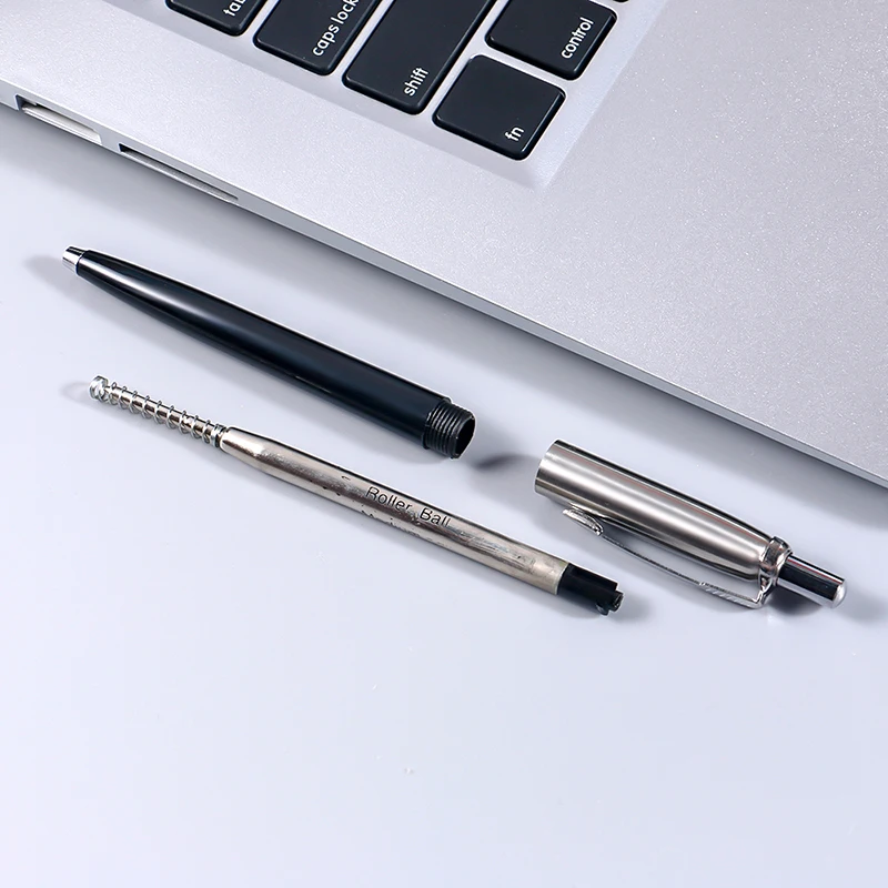 Eacajess New Style Parker Model Pen Black Ink Custom LOGO 1.0mm Gel Ballpoint Pen with Original Metal Steel for Gifts