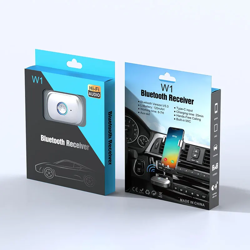 AMPIRE BTR200X Bluetooth Receiver Fürs Auto | Universal | 3,5mm Klinke & 12V | AptX Audio | Wasserdicht
