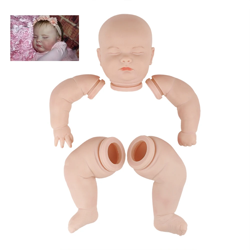 Latest 9 Inches Reborn Baby Vinyl Doll Kit Unpainted Doll Mini bebe reborn  kit