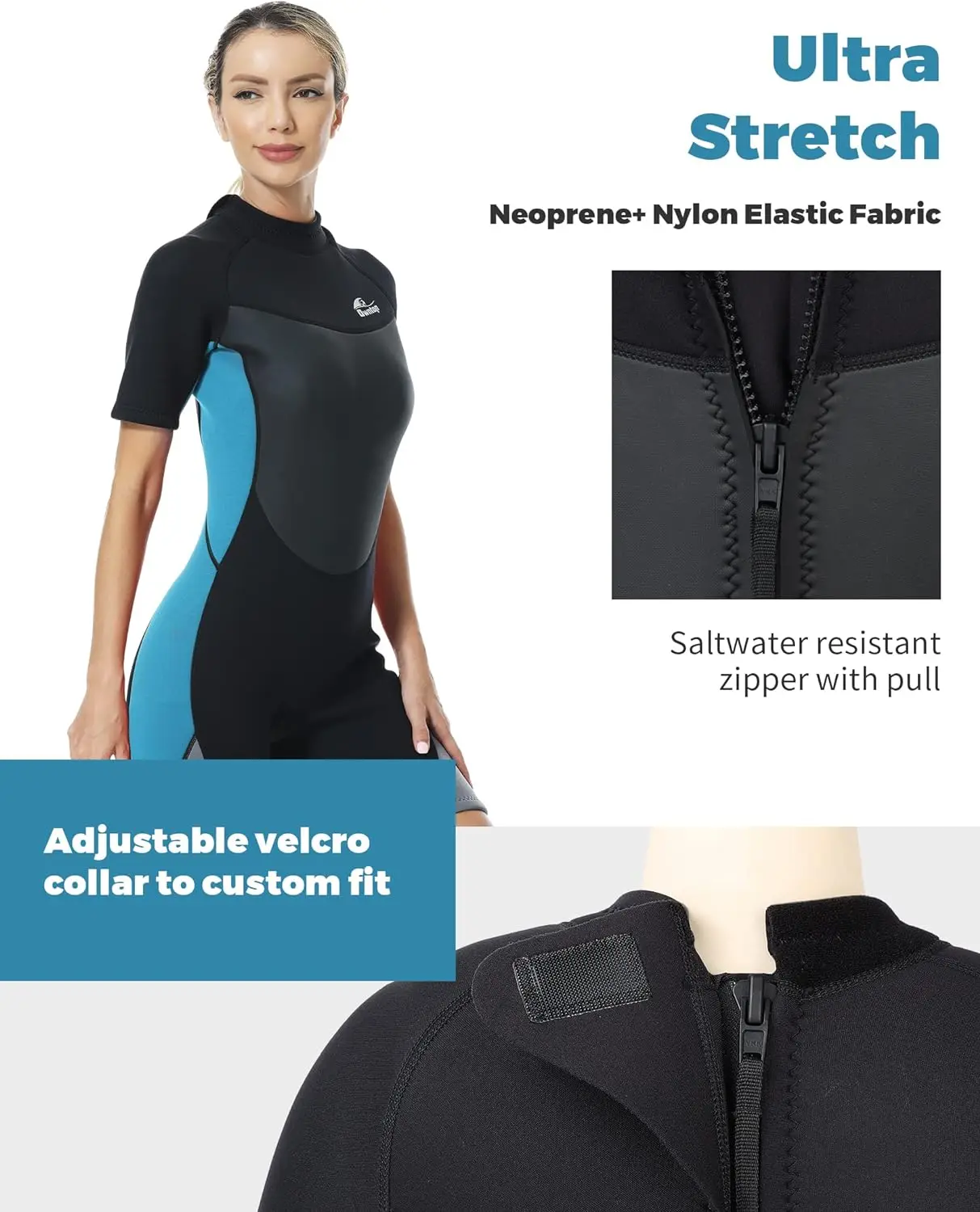 Custom Oem Wetsuit Manufacturer Short Sleeve Wet Suit Profesional Woman