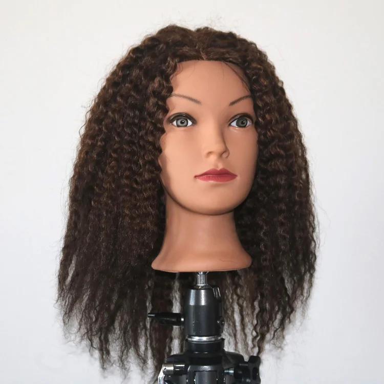 Hair Bar Long Wave Hair Styling Practice Training Head Real Human Hair Afro  America Kinky Dummy Doll - Buy Real Human Hair Dummy Doll,Afro Kinky Mannequin  Head,Hair Bar Styling Training Head Product