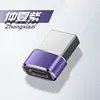 Púrpura Tipo-C hembra a USB macho